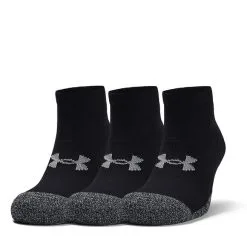 Under Armour UA Heatgear Low Cut 3-pack Socks, Black/Steel