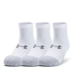 Under Armour UA Heatgear Low Cut 3-pack Socks, White/Steel