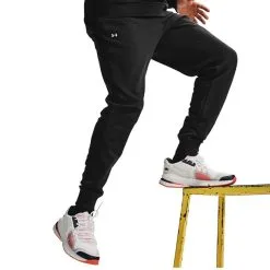 Under Armour UA Rival Fleece Joggers, Black -butik med fitnessudstyr 1357128 001R Under Armour Rival Fleece Joggers Black 0123 1
