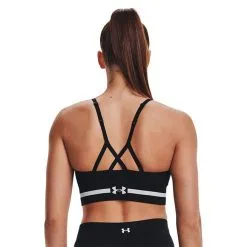 Under Armour UA Seamless Low Long Bra, Black -butik med fitnessudstyr 1357719 001R Under Armour UA Seamless Low Long Bra Black 02 0821