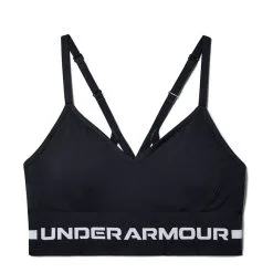 Under Armour UA Seamless Low Long Bra, Black -butik med fitnessudstyr 1357719 001R Under Armour UA Seamless Low Long Bra Black 03 0821
