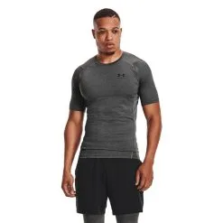 Under Armour UA HG Armour Comp SS, Black -butik med fitnessudstyr 1361518 090R Under Armour HG Armour Comp SS Carbon Heather 01 0121