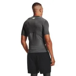 Under Armour UA HG Armour Comp SS, Carbon Heather -butik med fitnessudstyr 1361518 090R Under Armour HG Armour Comp SS Carbon Heather 02 0121 1