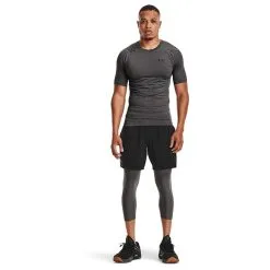 Under Armour UA HG Armour Comp SS, Black -butik med fitnessudstyr 1361518 090R Under Armour HG Armour Comp SS Carbon Heather 04 0121