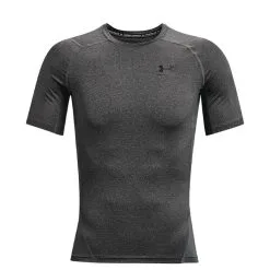 Under Armour UA HG Armour Comp SS, Black -butik med fitnessudstyr 1361518 090R Under Armour UA HG Armour Comp SS Carbon Heather 01 jan21