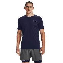 Under Armour UA HG Armour Fitted SS, Midnight Navy -butik med fitnessudstyr 1361683 410R UnderArmour UA HG Armour Fitted SS Midnight Navy 0123 2