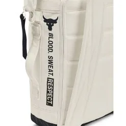 UA Project Rock Box Duffle Backpack, Black/Pitch Gray -butik med fitnessudstyr 1364189 130.MASTER UA Project Rock Box Duffel Backpack Ivory 07 jan23