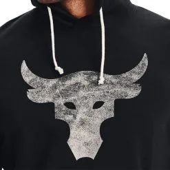 UA Project Rock Terry Hood, Black -butik med fitnessudstyr 1367107 001R Under Armour Project Rock Terry Hood Black 05 0821