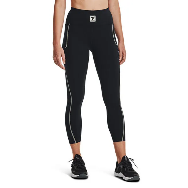 UA Project Rock Meridian Legging, Black/Summit White 1 UA Project Rock Meridian Legging, Black/Summit White