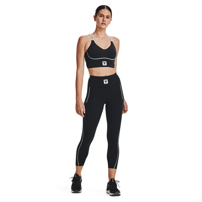 UA Project Rock Meridian Legging, Black/Summit White 4 UA Project Rock Meridian Legging, Black/Summit White - Billede 4