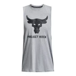 UA Project Rock Brahma Bull Tank Steel -butik med fitnessudstyr 1373787 035R UA Project Rock Brahma Bull Tank Steel 0123 3