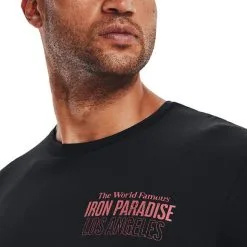 UA Project Rock 1800 SS, Black/Deco Rose -butik med fitnessudstyr 1374845 001R UA Project Rock 1800 SS Black Deco Rose 03 0922