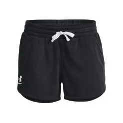 Under Armour Rival Fleece Short, Black -butik med fitnessudstyr 1376257 001 UA Rival Fleece Short Black HF