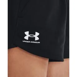 Under Armour Rival Fleece Short, Black -butik med fitnessudstyr 1376257 001 UA Rival Fleece Short Black SIDEDET