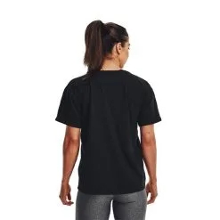 Under Armour UA Essential Cotton Stretch Tee, Black -butik med fitnessudstyr 1376938 001R UA Esential Cttn Stretch Tee Black 02 feb23