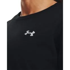 Under Armour UA Essential Cotton Stretch Tee, Black -butik med fitnessudstyr 1376938 001R UA Esential Cttn Stretch Tee Black 03 feb23
