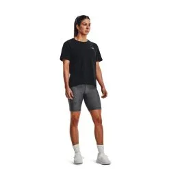 Under Armour UA Essential Cotton Stretch Tee, Black -butik med fitnessudstyr 1376938 001R UA Esential Cttn Stretch Tee Black 04 feb23