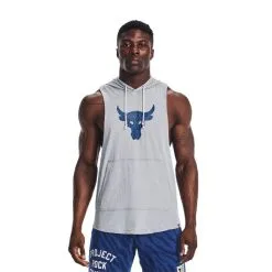 UA Project Rock BSR Bull SL HD, Blue Mirage -butik med fitnessudstyr 1376939 035R UA Project Rock BSR Bull SL HD Steel 01 jan23
