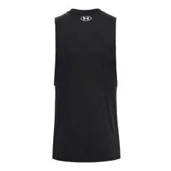 UA Project Rock Iron Muscle Tank, Black -butik med fitnessudstyr 1377290 001R UA ProjectRock Iron Muscle Tank Black 0123 5 1