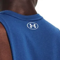 UA Project Rock Iron Muscle Tank Blue Mirage -butik med fitnessudstyr 1377290 471R UA Project Rock Iron Muscle Tank Blue Mirage 0123 3 1
