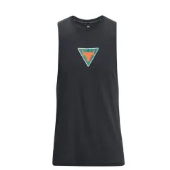 UA Project Rock DMND Muscle Tank, Black -butik med fitnessudstyr 1377293 001R UA Project Rock DMND Muscle Tank Black 04 jan23