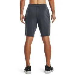 Project Rock Brahma Bull Terry Shorts, Pitch Gray -butik med fitnessudstyr 1377429 012R UA Project Rock Brahma Bull Terry Shorts Pitch Gray 02 jan23 1
