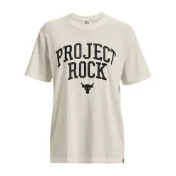 Project Rock Heavyweight Campus T-shirt Black -butik med fitnessudstyr 1377449 130R Project Rock Hwt Campus T shirt Ivory 0123 1