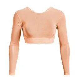 Project Rock Sheer Mesh LS Orange Tropic -butik med fitnessudstyr 1377456 906R UA Project Rock Sheer Mesh LS Orange Tropic 01 jan23