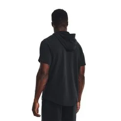 Project Rock Terry SS Hood Fam Black -butik med fitnessudstyr 1378019 001R UA Project Rock Terry SS Hood Fam Black 02 jan23 2