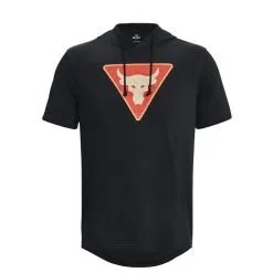 Project Rock Terry SS Hood Fam Black -butik med fitnessudstyr 1378019 001R UA Project Rock Terry SS Hood Fam Black 04 jan23 2