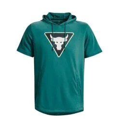 Project Rock Terry SS Hood Fam Coastal Teal -butik med fitnessudstyr 1378019 722R UA Project Rock Terry SS Hood Fam Coastal Teal 04 jan23 1