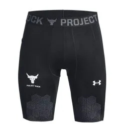 UA Project Rock Armour Print Legging Shorts Black -butik med fitnessudstyr 1378582 001R UA Project Rock Armour Print Legging Shorts Black 04 jan23