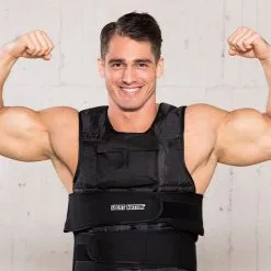 Sport Nation Adjustable Weight Vest With Front Pocket 10 Kilo, Black -butik med fitnessudstyr 1506 81 Sport Nation Adjustable Weight20Vest 10 kilo Black 3 Aug22 2