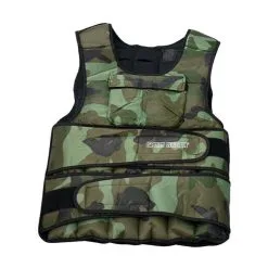 Sport Nation Adjustable Weight Vest With Front Pocket 10 Kilo, Black -butik med fitnessudstyr 1506 82 Sport Nation Adjustable Weight20Vest 10 kilo Camo Aug22 2