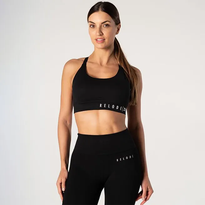 Relode Core Sports Bra, Black 1 Relode Core Sports Bra, Black
