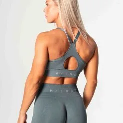 Relode Prime Scrunch Top, Green -butik med fitnessudstyr 1687 38R Relode Prime Scrunch Top Green 0922 1