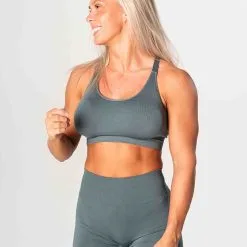 Relode Prime Scrunch Top, Green -butik med fitnessudstyr 1687 38R Relode Prime Scrunch Top Green 0922 2