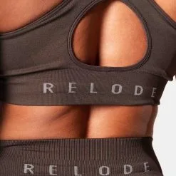 Relode Prime Scrunch Top, Brown -butik med fitnessudstyr 1687 39R Relode Prime Scrunch Top Brown 0922 2