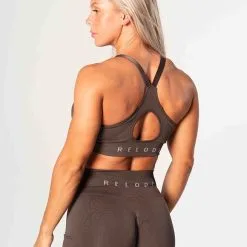 Relode Prime Scrunch Top, Brown -butik med fitnessudstyr 1687 39R Relode Prime Scrunch Top Brown 0922 3