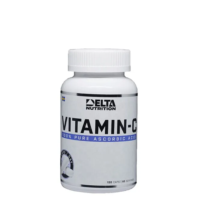 Delta Nutrition Vitamin C, 120 Caps 2 Delta Nutrition Vitamin C, 120 Caps - Billede 2
