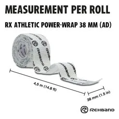 REHBAND RX Athletic Power Wrap, 38mm X 4,5m 7 REHBAND RX Athletic Power Wrap, 38mm X 4,5m -butik med fitnessudstyr 20118222 Rehband RX Athletic Power Wrap 38mm x 4.5m White 04 0422