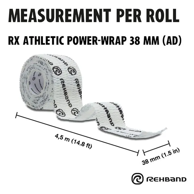REHBAND RX Athletic Power Wrap, 38mm X 4,5m 4 REHBAND RX Athletic Power Wrap, 38mm X 4,5m - Billede 4