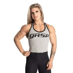 GASP Rib Crop T-Back, Black 30 GASP Rib Crop T-Back, Black -butik med fitnessudstyr 210002903R Gasp Rib Crop T Back Light Grey Melange 01 aug21 2