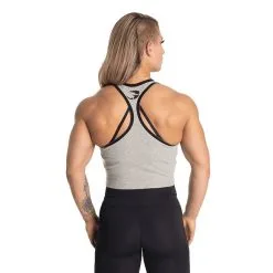 GASP Rib Crop T-Back, Light Grey Melange -butik med fitnessudstyr 210002903R Gasp Rib Crop T Back Light Grey Melange 03 aug21