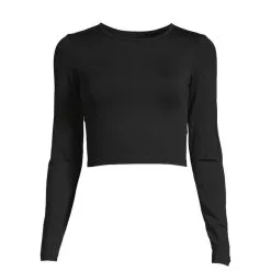 Casall Sportswear Crop Long Sleeve, Black -butik med fitnessudstyr 211689010R Casall Crop Long Sleeve Black 03 0821