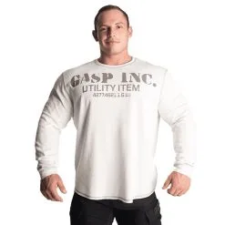GASP Thermal Gym Sweater, Off White -butik med fitnessudstyr 220591010R Gasp Thermal Gym Sweater Off White 06 okt21
