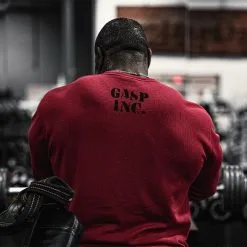 GASP Thermal Gym Sweater, Chili Red -butik med fitnessudstyr 220591370R Gasp Thermal Gym Sweater Chili Red 08 0620 4