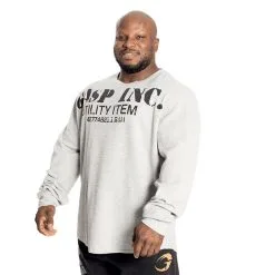 GASP Thermal Gym Sweater, Off White -butik med fitnessudstyr 220591940R Gasp Thermal Gym Sweater Grey Melange 02 0121