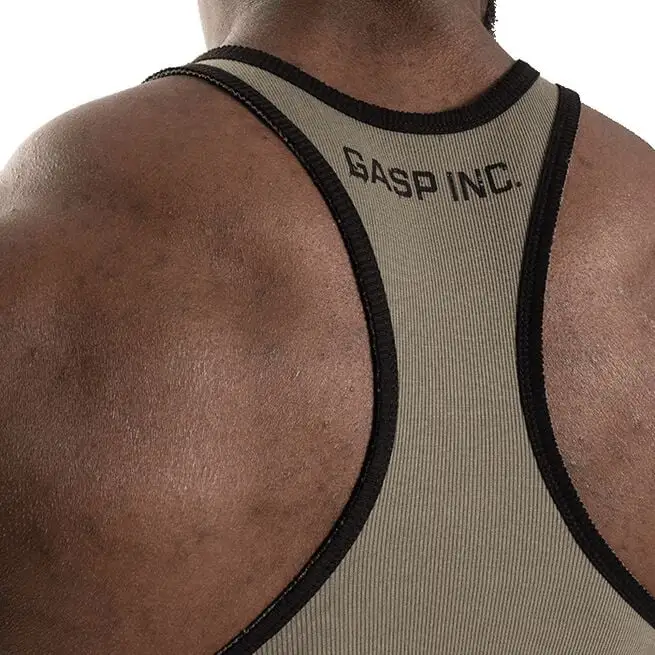 GASP Ribbed T-back, Washed Green 6 GASP Ribbed T-back, Washed Green - Billede 6