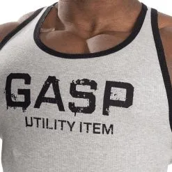 GASP Ribbed T-back, Washed Green 58 GASP Ribbed T-back, Washed Green -butik med fitnessudstyr 220690940R Gasp Ribbed T back Grey Melange 05 jan21 4